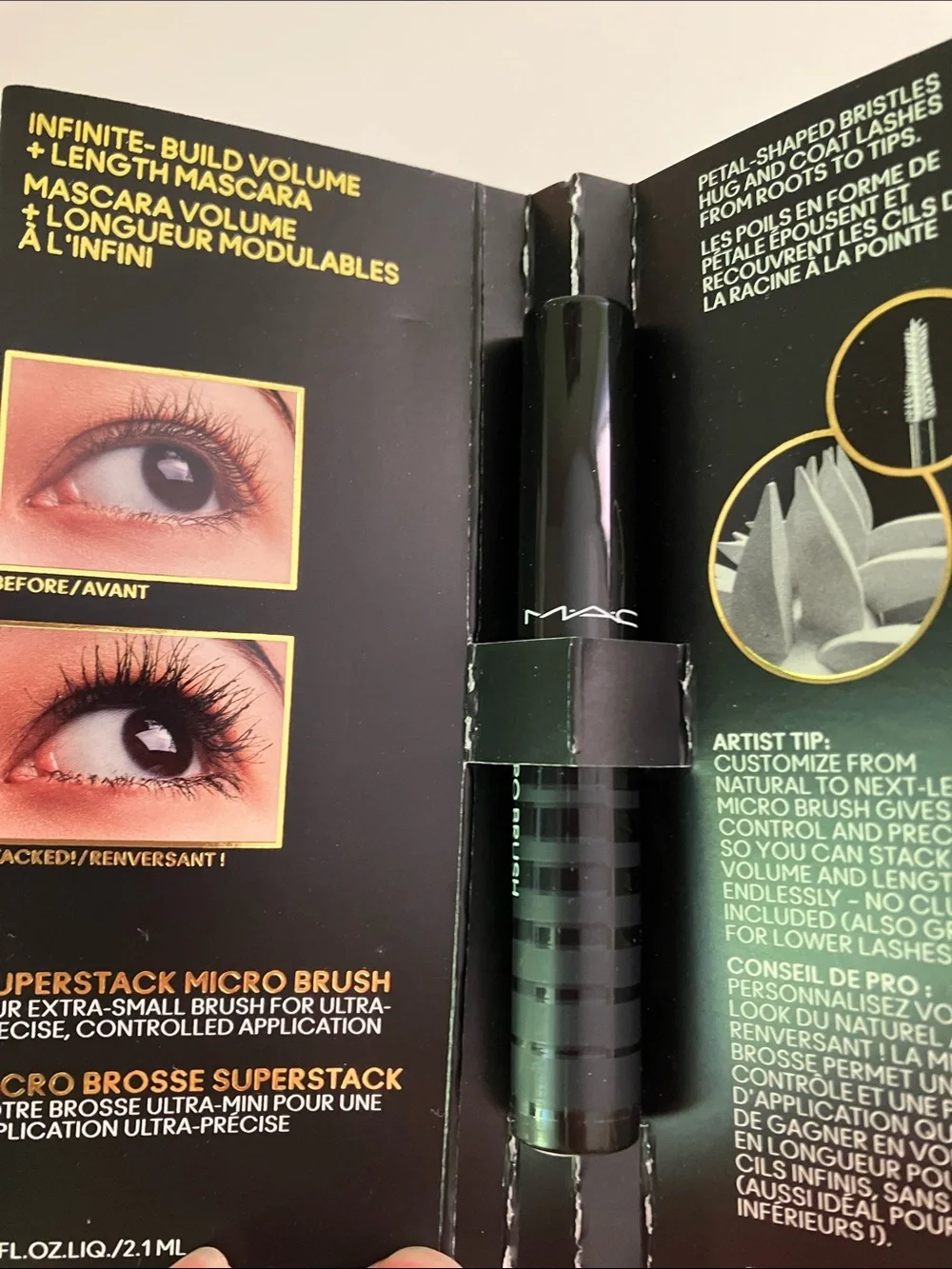 NEW MAC SUPERSTACK MICRO BRUSH MASCARA MINI Black + Free Gift